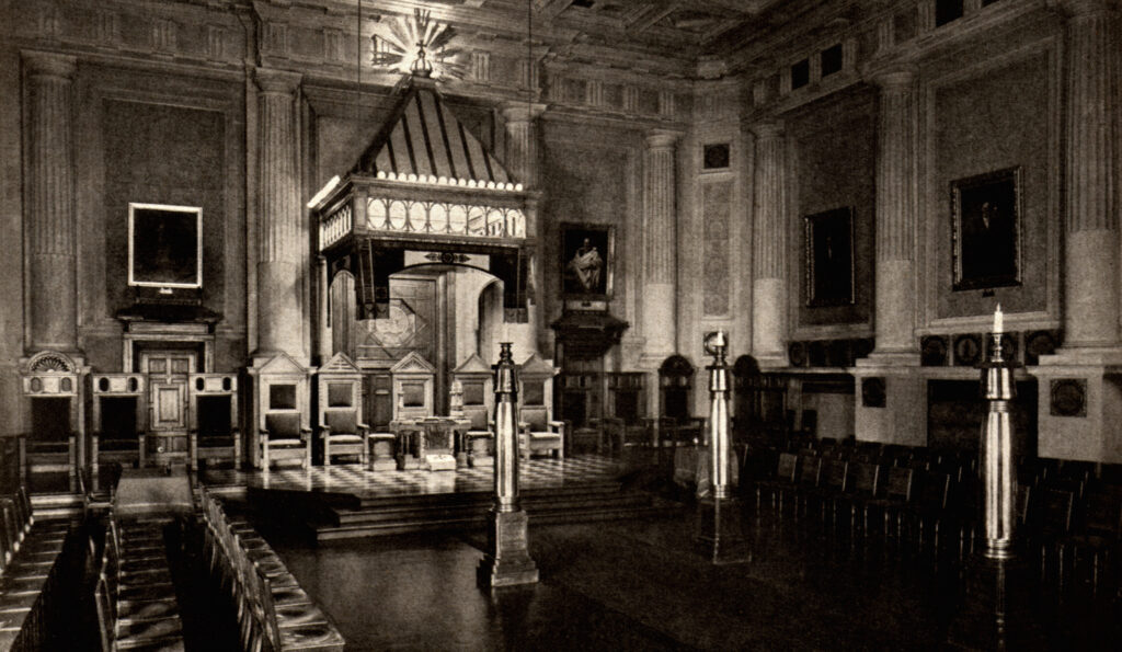 Tempel im alten Ordenshaus. Quelle: Große Landesloge der Freimaurer von Deutschland