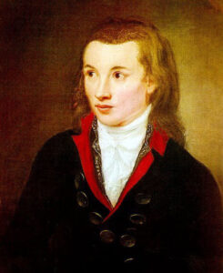 Ölgemälde von Novalis, gemalt von Franz Gareis